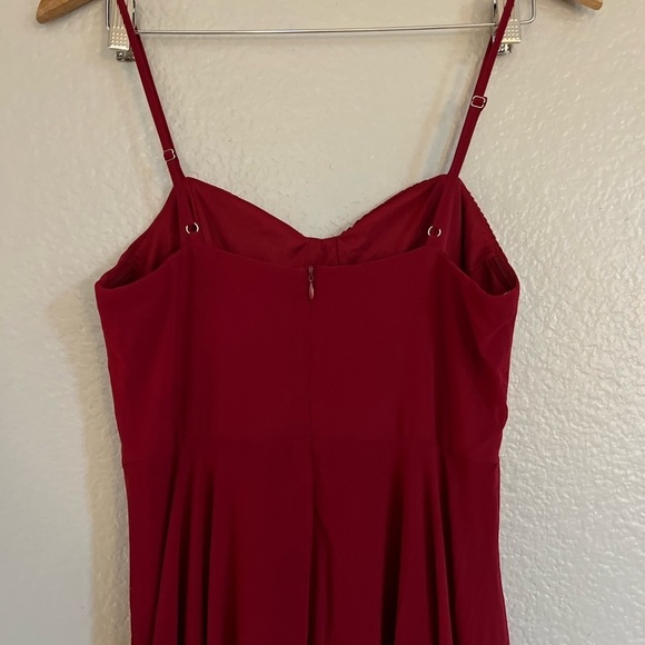 Cause for Commotion Red Pleated Bustier Maxi Dress - Picture 8 of 9